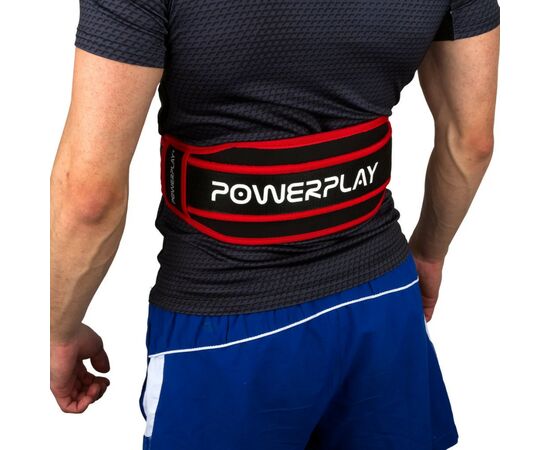 Атлетический пояс PowerPlay 5545 Black/Red L (PP_5545_L_Red), изображение 5 Атлетический пояс PowerPlay 5545 Black/Red L (PP_5545_L_Red), изображение 5