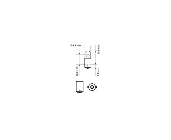 Автолампа Philips 4W (12929 CP), изображение 3 Автолампа Philips 4W (12929 CP), изображение 3