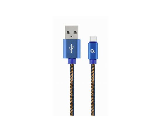 Дата кабель USB 2.0 AM to Type-C 1.0m corner Cablexpert (CC-USB2J-AMCML-1M-BL)