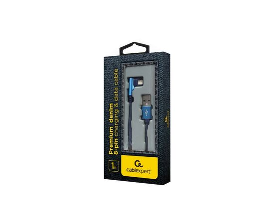 Дата кабель USB 2.0 AM to Lightning 1.0m corner Cablexpert (CC-USB2J-AMLML-1M-BL), изображение 2 Дата кабель USB 2.0 AM to Lightning 1.0m corner Cablexpert (CC-USB2J-AMLML-1M-BL), изображение 2