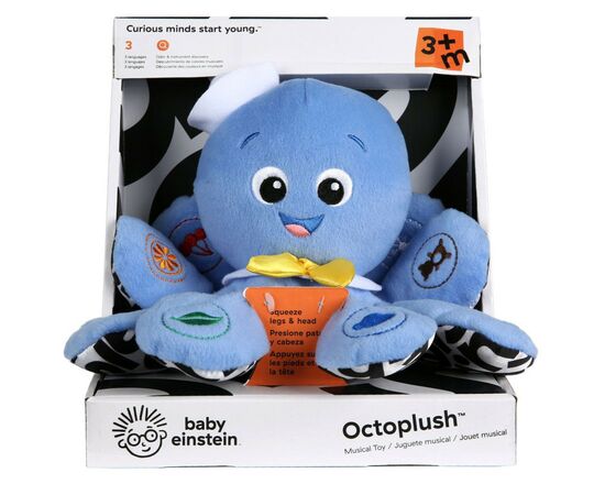 Развивающая игрушка Baby Einstein мягкая музыкальная Осьминог (30933), изображение 2 Развивающая игрушка Baby Einstein мягкая музыкальная Осьминог (30933), изображение 2