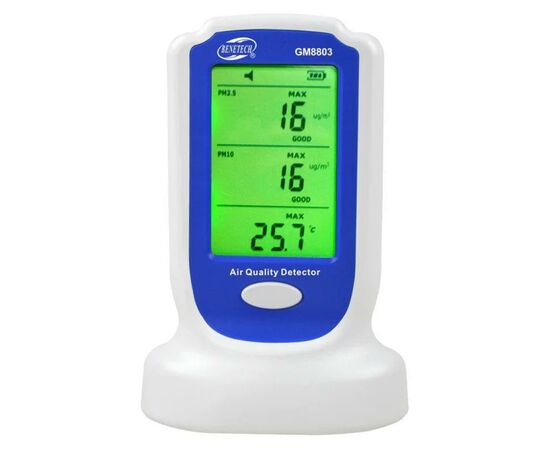 Газоанализатор Benetech датчик качества воздуха PM2,5;PM10, 0-50°C (GM8803), изображение 2 Газоанализатор Benetech датчик качества воздуха PM2,5;PM10, 0-50°C (GM8803), изображение 2