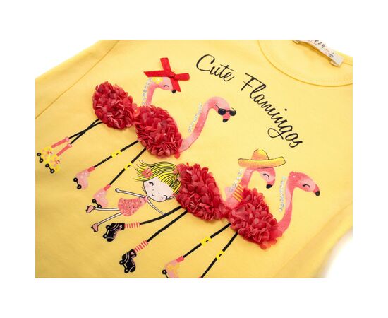 Футболка детская Breeze с фламинго и капри (13490-98G-yellow), изображение 3 Футболка детская Breeze с фламинго и капри (13490-98G-yellow), изображение 3