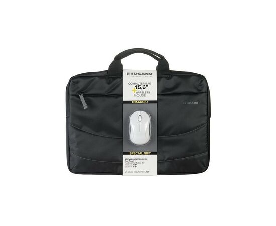 Сумка для ноутбука Tucano 15.6" SLIM BAG IDEALE + Wireless mouse, Black (BU-BIDEA-WM)
