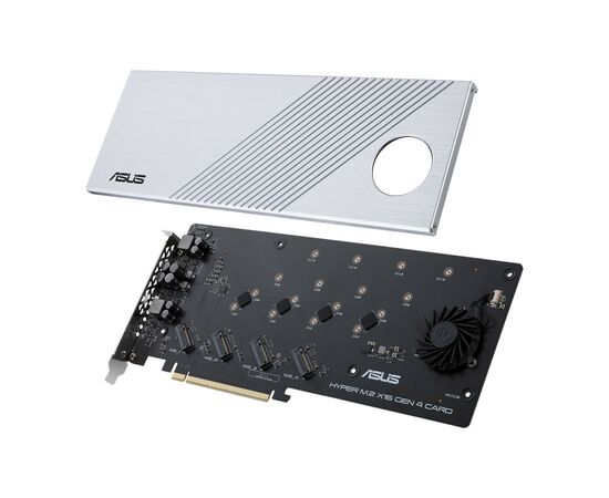 Адаптер ASUS Hyper M.2 X16 PCIe 3.0 X4 Expansion Card GEN 4 (90MC08A0-M0EAY0), изображение 4 Адаптер ASUS Hyper M.2 X16 PCIe 3.0 X4 Expansion Card GEN 4 (90MC08A0-M0EAY0), изображение 4