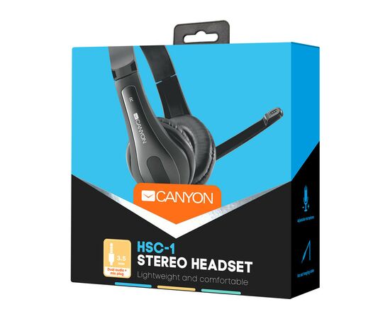 Наушники Canyon HSC-1 Black (CNS-CHSC1B), изображение 4 Наушники Canyon HSC-1 Black (CNS-CHSC1B), изображение 4