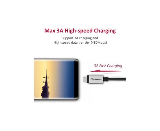 Дата кабель USB Type-C to Type-C 1.0m DuPont Kevlar 3A Pioneer (APS-uCC2-S100), изображение 5 Дата кабель USB Type-C to Type-C 1.0m DuPont Kevlar 3A Pioneer (APS-uCC2-S100), изображение 5
