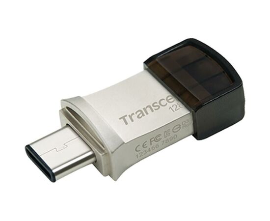 USB флеш накопитель Transcend 128GB JetFlash 890 Silver USB 3.1/Type-C (TS128GJF890S), изображение 2 USB флеш накопитель Transcend 128GB JetFlash 890 Silver USB 3.1/Type-C (TS128GJF890S), изображение 2