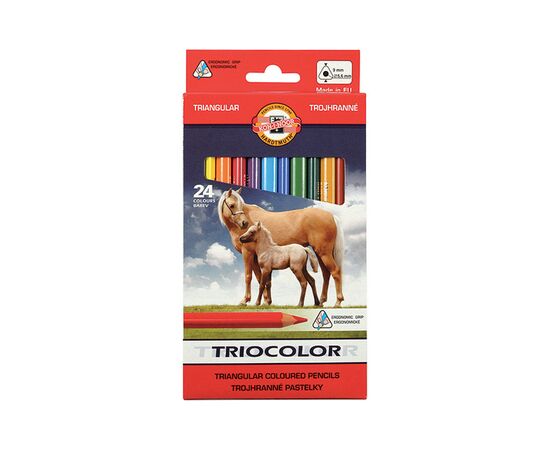 Карандаши цветные Koh-i-Noor Triocolor Jumbo Horses 24 цветов (3144)