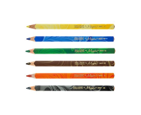 Карандаши цветные Koh-i-Noor Magic 6 штук картонна упаковка (340800), изображение 2 Карандаши цветные Koh-i-Noor Magic 6 штук картонна упаковка (340800), изображение 2