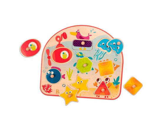 Розвиваюча іграшка Battat Рамка-вкладиш Морські мешканці (BX1844GZ), зображення 2