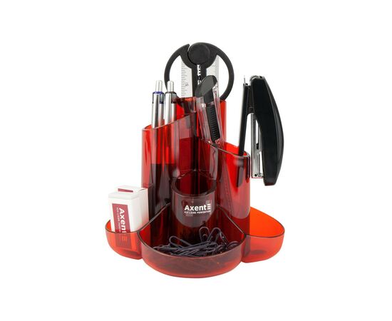 Настольный набор Axent Cascade 9 предметов Красный (2105-06-A), изображение 2 Настольный набор Axent Cascade 9 предметов Красный (2105-06-A), изображение 2