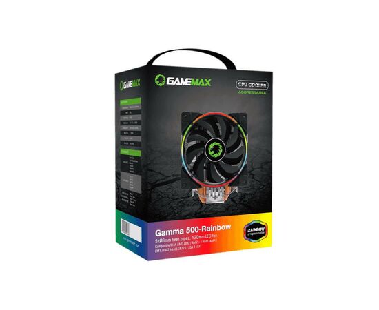 Кулер для процессора Gamemax GAMMA 500 Rainbow, изображение 9 Кулер для процессора Gamemax GAMMA 500 Rainbow, изображение 9