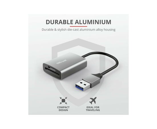 Считыватель флеш-карт Trust Dalyx Fast USB 3.2 Card reader (24135), изображение 9 Считыватель флеш-карт Trust Dalyx Fast USB 3.2 Card reader (24135), изображение 9