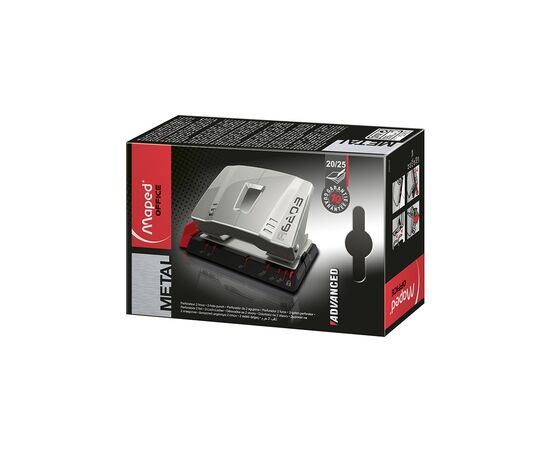 Дырокол Maped с линейкой Advanced Metal 25 листов Серебристый (MP.620310), изображение 2 Дырокол Maped с линейкой Advanced Metal 25 листов Серебристый (MP.620310), изображение 2