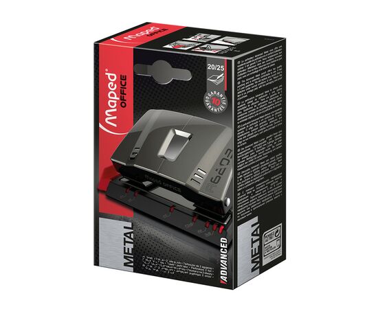 Дырокол Maped с линейкой Advanced Metal 25 листов Серый (MP.620311), изображение 3 Дырокол Maped с линейкой Advanced Metal 25 листов Серый (MP.620311), изображение 3