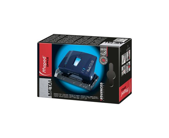 Дырокол Maped с линейкой Advanced Metal 25 листов Синий (MP.620312), изображение 2 Дырокол Maped с линейкой Advanced Metal 25 листов Синий (MP.620312), изображение 2