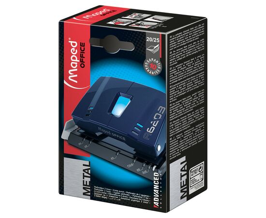 Дырокол Maped с линейкой Advanced Metal 25 листов Синий (MP.620312), изображение 3 Дырокол Maped с линейкой Advanced Metal 25 листов Синий (MP.620312), изображение 3