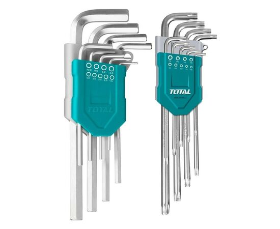 Набор инструментов Total ключей шестигранных+TORX 18шт. (THT106KT0181), изображение 2 Набор инструментов Total ключей шестигранных+TORX 18шт. (THT106KT0181), изображение 2