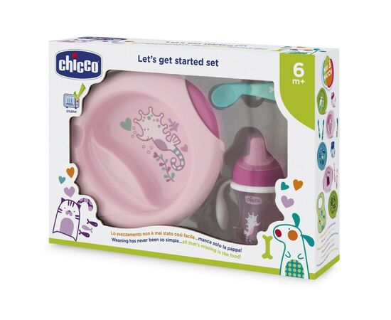 Набор детской посуды Chicco Meal Set 6 м + розовый (16200.11), изображение 6 Набор детской посуды Chicco Meal Set 6 м + розовый (16200.11), изображение 6
