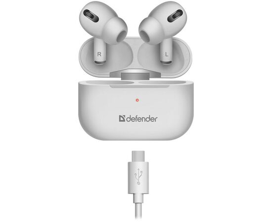Наушники Defender Twins 636 TWS Pro Bluetooth White (63636), изображение 2 Наушники Defender Twins 636 TWS Pro Bluetooth White (63636), изображение 2