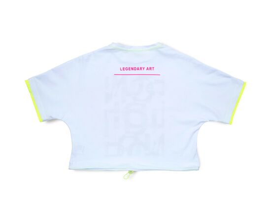 Футболка детская A-Yugi укороченная (7022-140G-white), изображение 2 Футболка детская A-Yugi укороченная (7022-140G-white), изображение 2