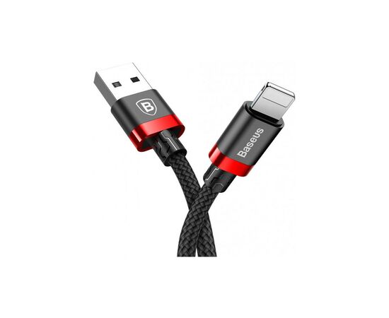 Дата кабель Baseus USB 2.0 AM to Lightning 1.0m Cafule Black-Red (CALKLF-B19)