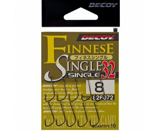 Крючок Decoy Single32 06 (10 шт/уп) (1562.05.07), изображение 2 Крючок Decoy Single32 06 (10 шт/уп) (1562.05.07), изображение 2