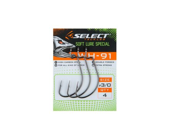 Крючок Select WH-91 1/0 (5 шт/уп) (1870.50.36), изображение 2 Крючок Select WH-91 1/0 (5 шт/уп) (1870.50.36), изображение 2