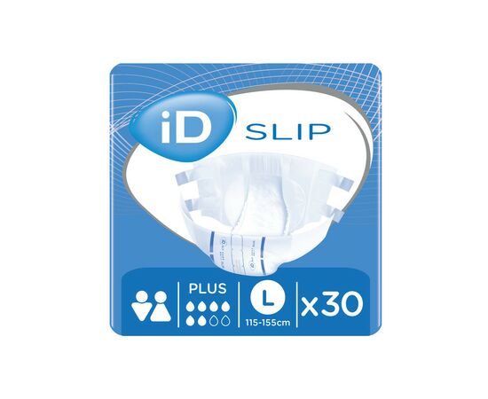 Підгузки для дорослих ID Slip Plus Large талія115-155 см. 30 шт. (5411416048190)