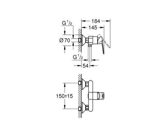 Смеситель Grohe BauLoop (23634000), изображение 2 Смеситель Grohe BauLoop (23634000), изображение 2