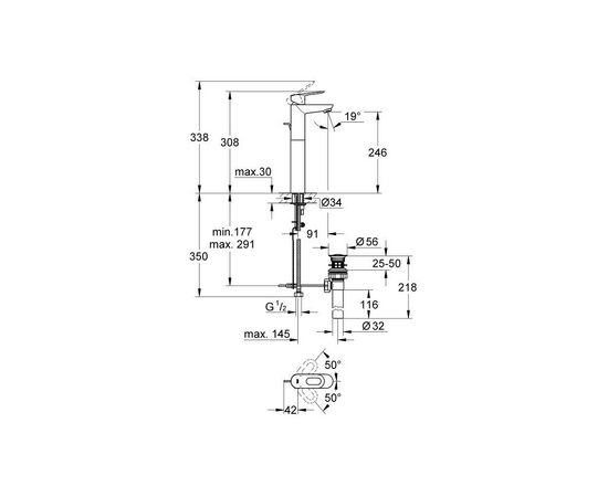 Смеситель Grohe BauLoop (32856000), изображение 4 Смеситель Grohe BauLoop (32856000), изображение 4