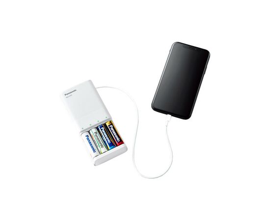 Зарядное устройство для аккумуляторов Panasonic USB in/out с функцией Power Bank (BQ-CC87USB), изображение 8