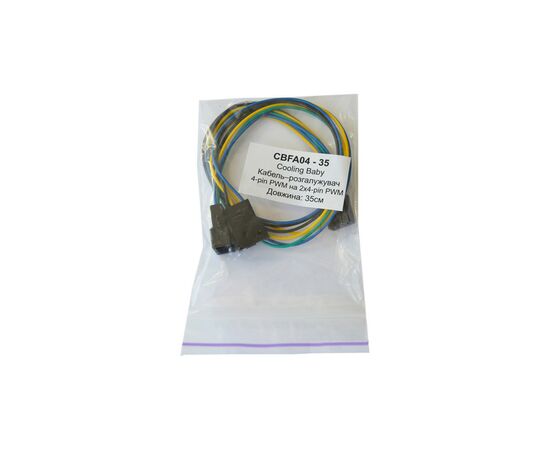 Кабель Cooling Baby 4-pin PWM to 2 x 4-pin PWM Power Y Splitter (CBFA04 - 35), изображение 2 Кабель Cooling Baby 4-pin PWM to 2 x 4-pin PWM Power Y Splitter (CBFA04 - 35), изображение 2