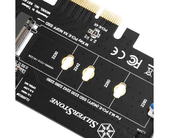 Плата расширения Silver Stone PCIe x4 до SSD m.2 NVMe 2230, 2242, 2260, 2280 (SST-ECM21-E), изображение 4 Плата расширения Silver Stone PCIe x4 до SSD m.2 NVMe 2230, 2242, 2260, 2280 (SST-ECM21-E), изображение 4