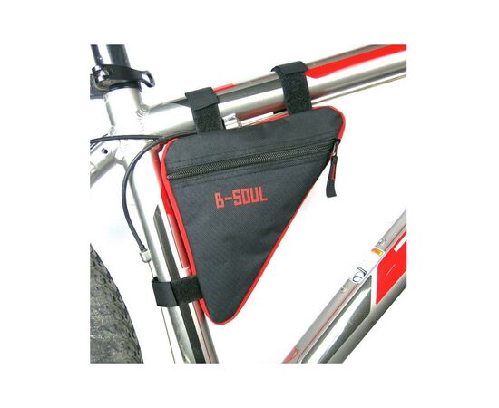 Велосумка нарамная Bravvos BC-BG064 20x18x4 cm Black/Red (BIB-045), изображение 2