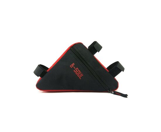 Велосумка нарамна Bravvos BC-BG064 20x18x4 cm Black/Red (BIB-045)