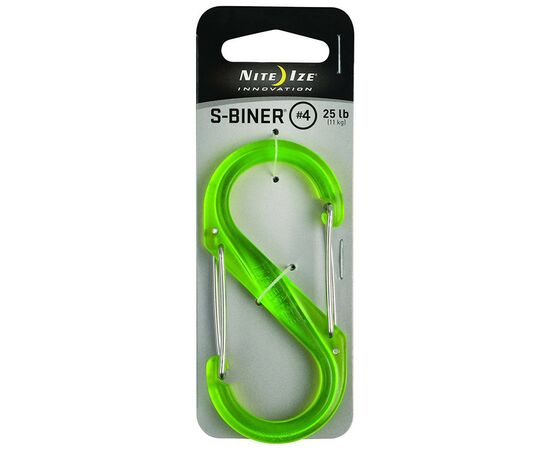 Карабин туристический Nite ize Plastic Carb S Biner Size 4 NI673 Lime (4823082709540), изображение 2 Карабин туристический Nite ize Plastic Carb S Biner Size 4 NI673 Lime (4823082709540), изображение 2