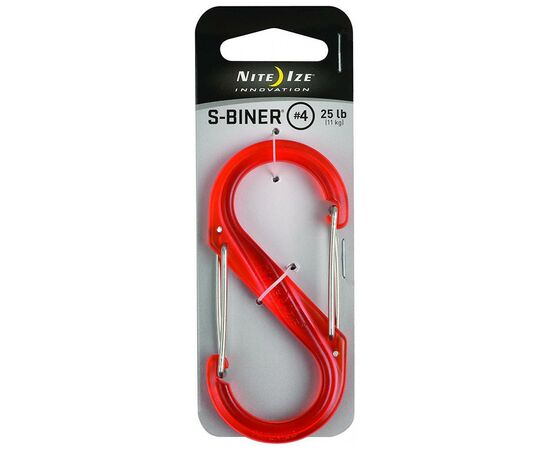 Карабин туристический Nite ize Plastic Carb S Biner Size 4 NI674 Orange (4823082709557), изображение 2 Карабин туристический Nite ize Plastic Carb S Biner Size 4 NI674 Orange (4823082709557), изображение 2