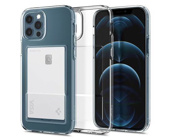 Чехол для моб. телефона Spigen iPhone 12 /12 Pro Crystal Slot, Crystal Clear (ACS02576), изображение 2 Чехол для моб. телефона Spigen iPhone 12 /12 Pro Crystal Slot, Crystal Clear (ACS02576), изображение 2
