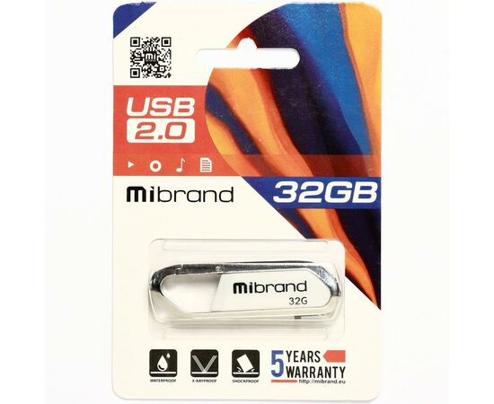USB флеш накопитель Mibrand 32GB Aligator White USB 2.0 (MI2.0/AL32U7W), изображение 2 USB флеш накопитель Mibrand 32GB Aligator White USB 2.0 (MI2.0/AL32U7W), изображение 2