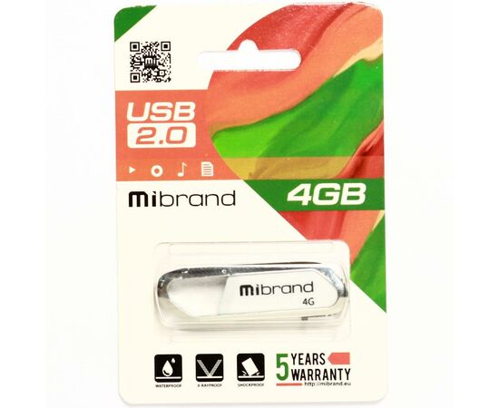 USB флеш накопитель Mibrand 4GB Aligator White USB 2.0 (MI2.0/AL4U7W), изображение 2 USB флеш накопитель Mibrand 4GB Aligator White USB 2.0 (MI2.0/AL4U7W), изображение 2