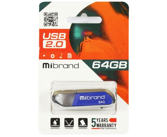 USB флеш накопитель Mibrand 64GB Aligator Blue USB 2.0 (MI2.0/AL64U7U), изображение 2 USB флеш накопитель Mibrand 64GB Aligator Blue USB 2.0 (MI2.0/AL64U7U), изображение 2