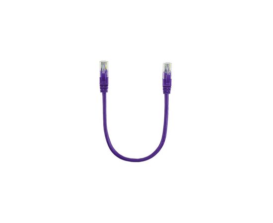 Патч-корд 0.3м, RJ-45, Cat.5e, CU, мідь, фіолетовий Ritar (PCR-CU/0.3Pe / 14090)