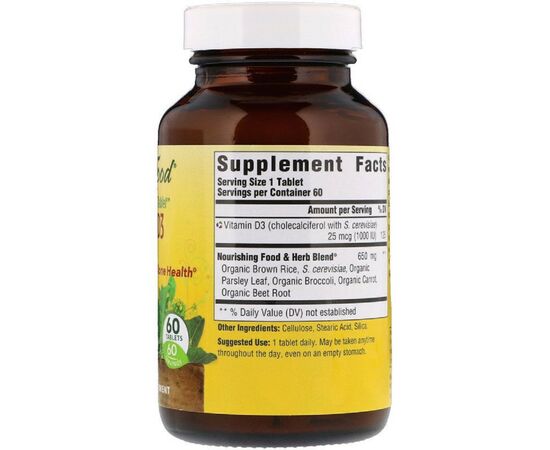 Вітамін MegaFood Вітамін D3 1000 IU, Vitamin D3, 60 таблеток (MGF10114), зображення 2 Вітамін MegaFood Вітамін D3 1000 IU, Vitamin D3, 60 таблеток (MGF10114), зображення 2