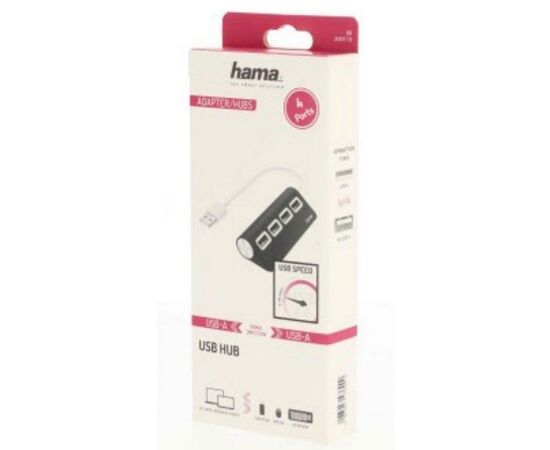 Концентратор Hama 4 Ports USB 2.0 Black/White (00200119), зображення 3 Концентратор Hama 4 Ports USB 2.0 Black/White (00200119), зображення 3