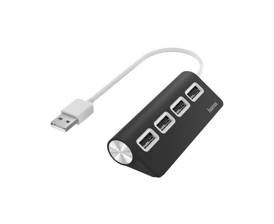 Концентратор Hama 4 Ports USB 2.0 Black/White (00200119)