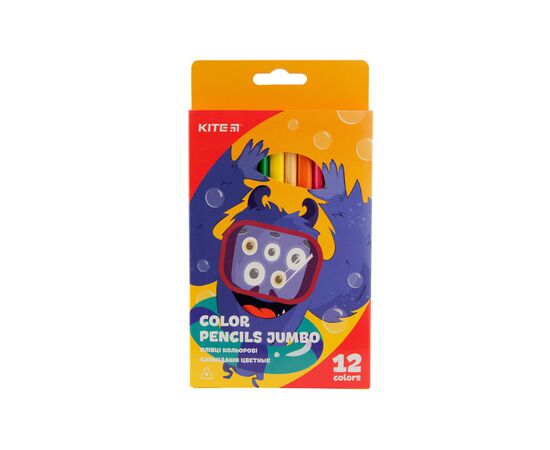 Олівці кольорові Kite Jolliers Jumbo тригранні 12 кольорів (K19-048-5)