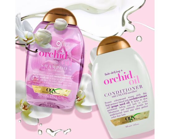 Кондиционер для волос OGX Orchid Oil для защиты цвета окрашенных волос 385 мл (0022796972415), изображение 7 Кондиционер для волос OGX Orchid Oil для защиты цвета окрашенных волос 385 мл (0022796972415), изображение 7