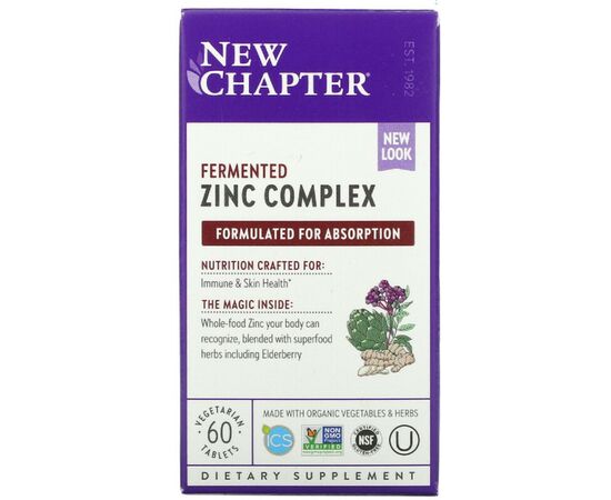 Минералы New Chapter Натуральный пищевой комплекс с цинком, Zinc Food Complex, 6 (NCR-00645), изображение 2 Минералы New Chapter Натуральный пищевой комплекс с цинком, Zinc Food Complex, 6 (NCR-00645), изображение 2